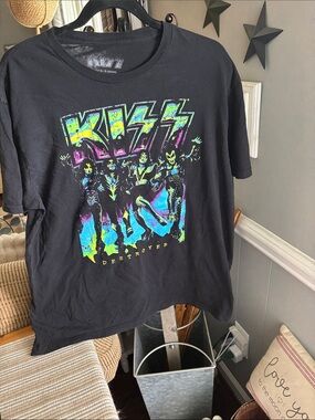 Kiss Destroyer T-shirt neon large